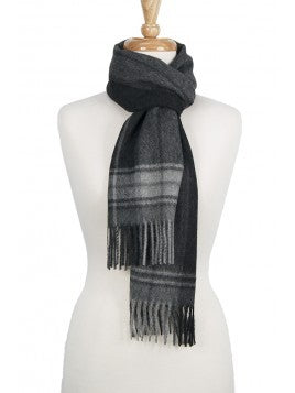 SCARF CHARCOAL CHECK