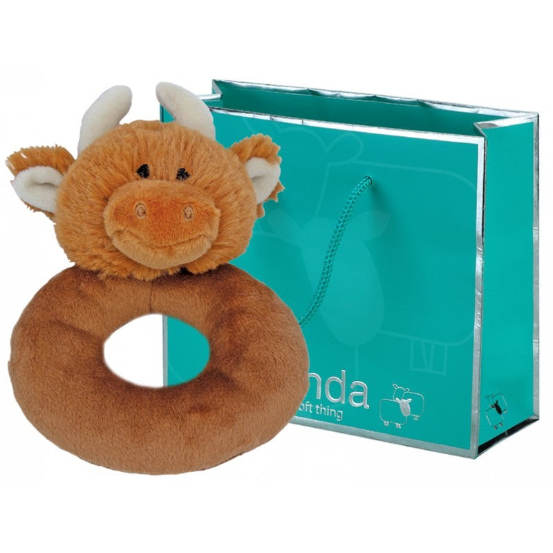 HIGHLAND COW BABY RATTLE - ROMANDA