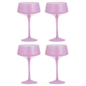 CHELSEA BLUSH 4PK COUPE GLASS