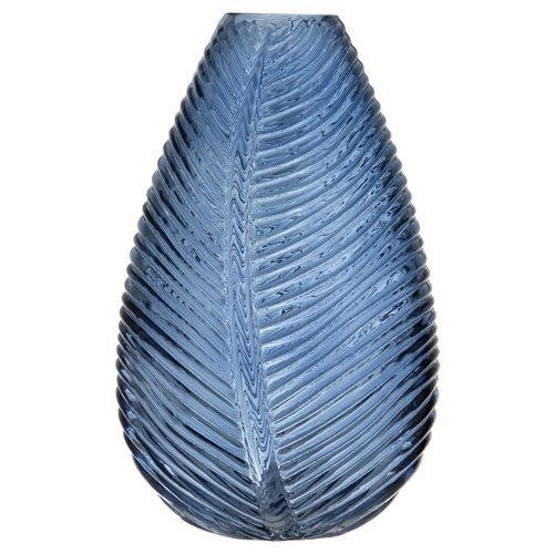 CHELSEA BLUE LEAF LARGE VASE