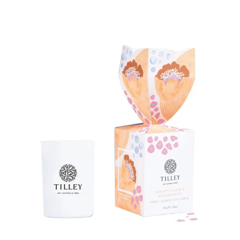 DESERT FLOWER & KAKADU PLUM TRIPLE SCENT SOY CANDLE 80G