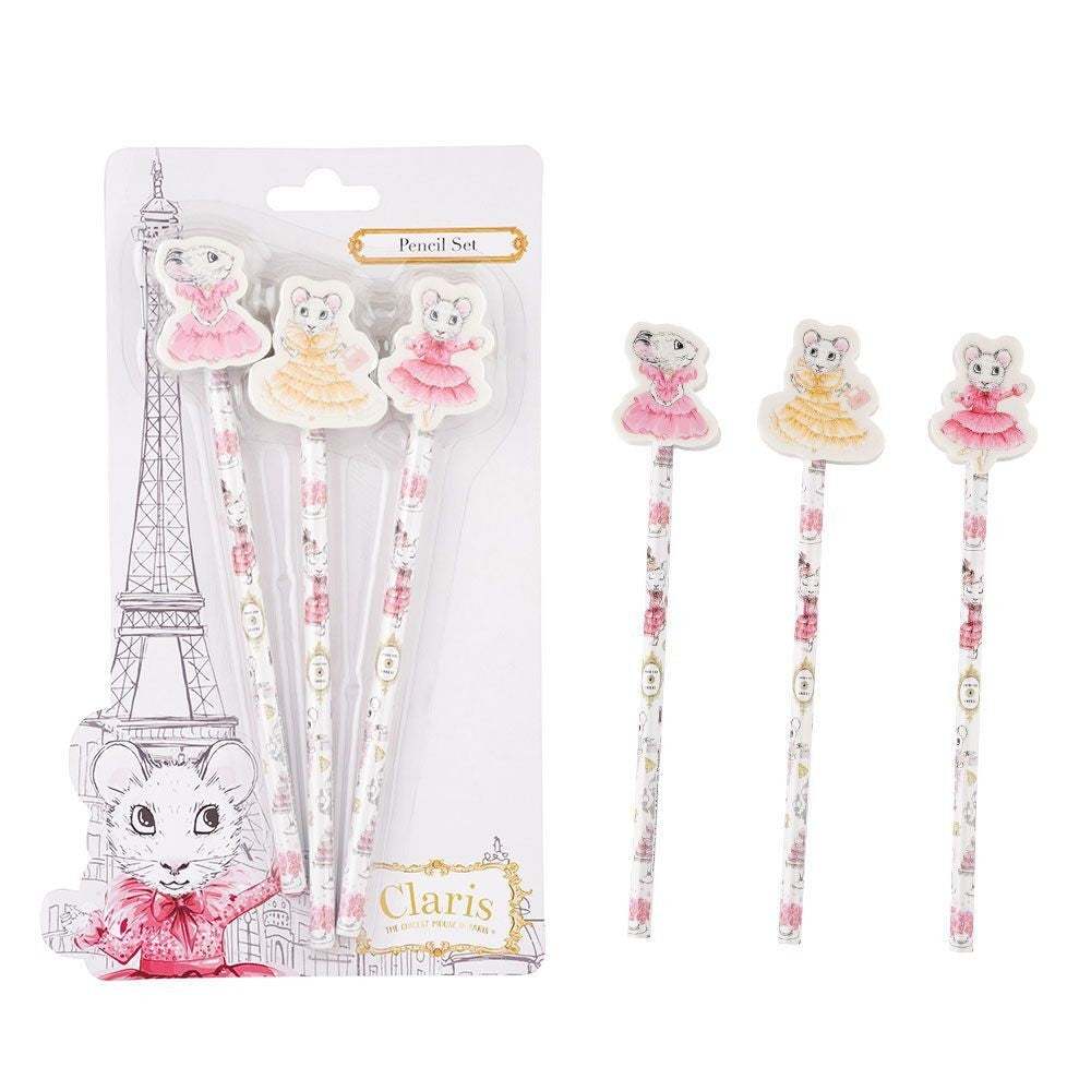 CLARIS PENCIL WITH TOPPER (SET OF 3)