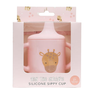 BABY GIRAFFE SILICONE SIPPY CUP
