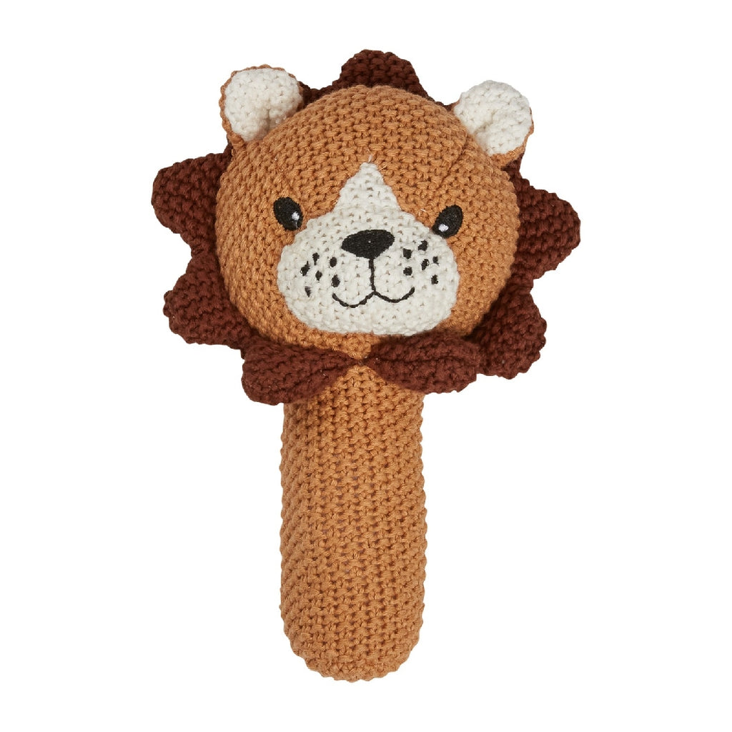 BABY LION KNITTED RATTLE