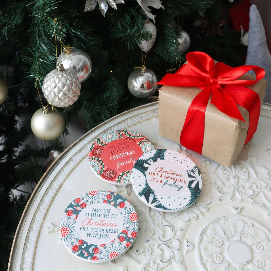 CHRISTMAS FEELING CERAMIC COASTER