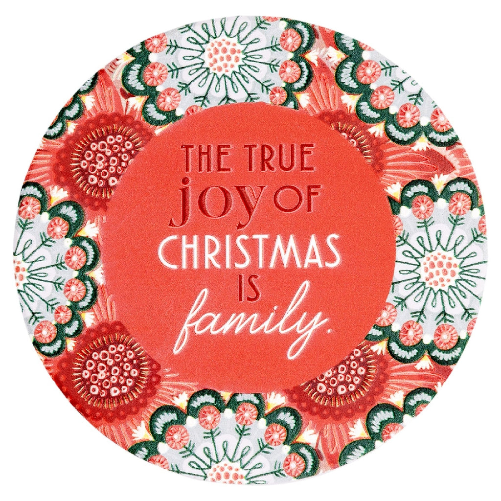 CHRISTMAS FAMILY CERAMIC COASTER