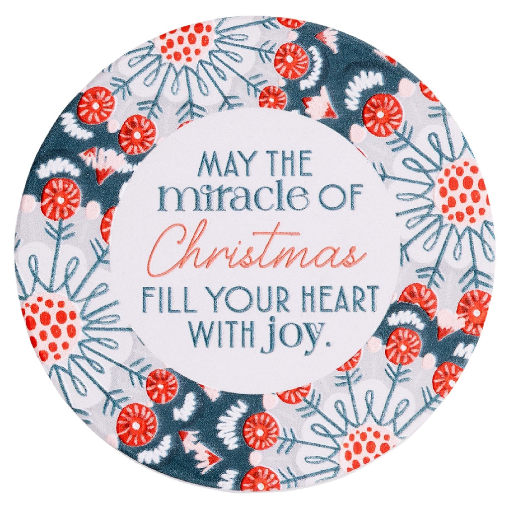 CHRISTMAS JOY CERAMIC COASTER