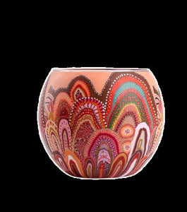 ABORIGINAL WE ARE ONE TEALIGHT CANDLE HOLDER