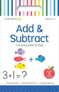 LITTLE GENIUS SMALL ACTIVITY PAD ADD & SUBTRACT