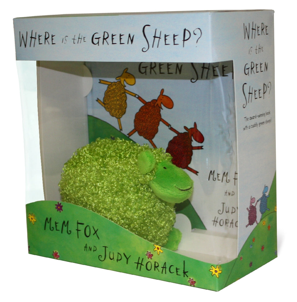 WHERE IS THE GREEN SHEEP? HARDBACK BOOK AND PLUSH TOY BOX SET