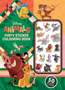 ANIMALS PUFFY STICKER COLOUING BOOK