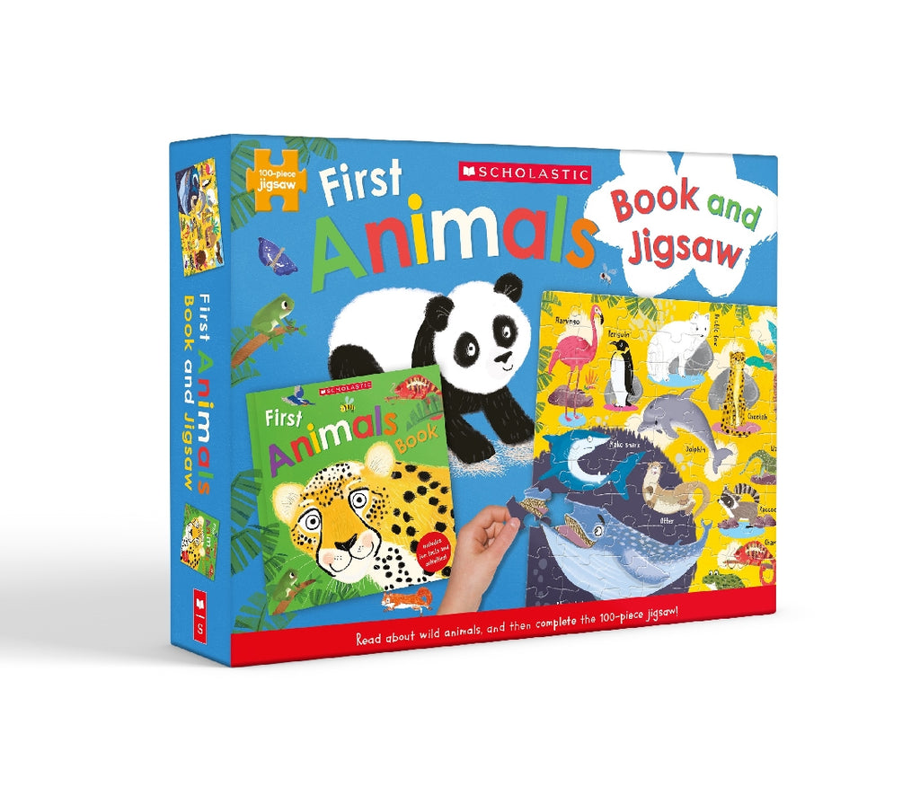 FIRST ANIMALS BOOK AND JIGSAW 100 PC