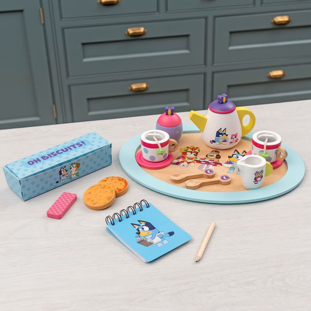 BLUEY TEA PARTY SET WOODEN