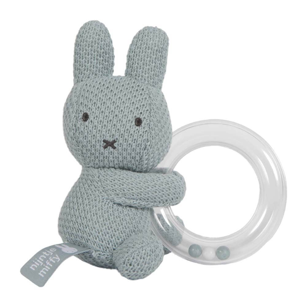 MIFFY GREEN KNIT RING RATTLE