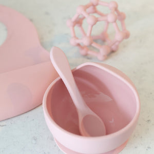 BABY PINK SILCONE DINNER SET GIFT BOXED