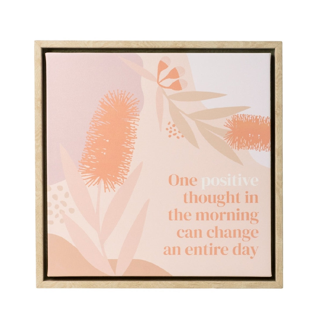 FLEUR POSITIVE FRAMED CANVAS 34X34