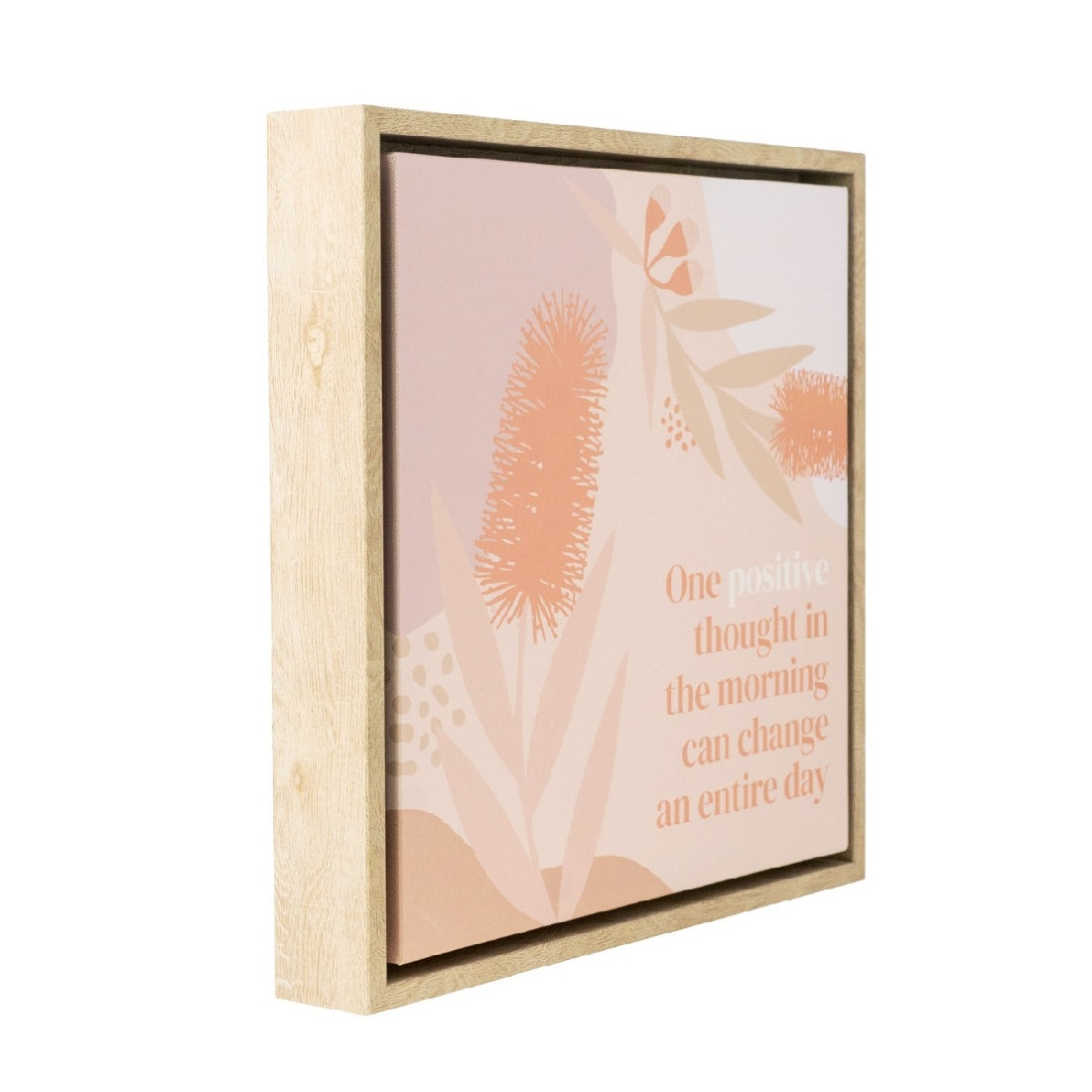 FLEUR POSITIVE FRAMED CANVAS 34X34