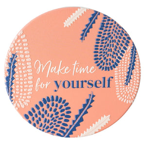 FLEUR MAKE TIME CERAMIC COASTER