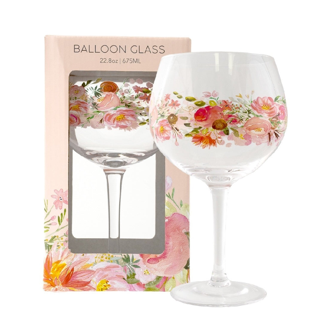 SIP BY SPLOSH BALLOON GLASS GOLD BLUSH