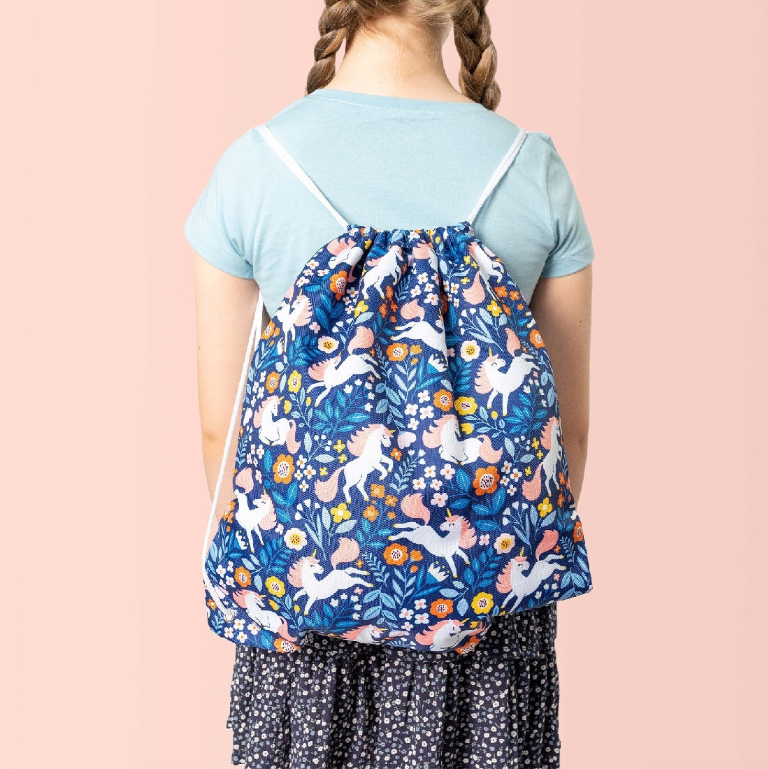 OUT & ABOUT UNICORN DRAWSTRING BAG